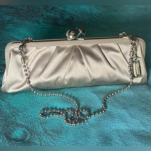 Coach satin clutch
